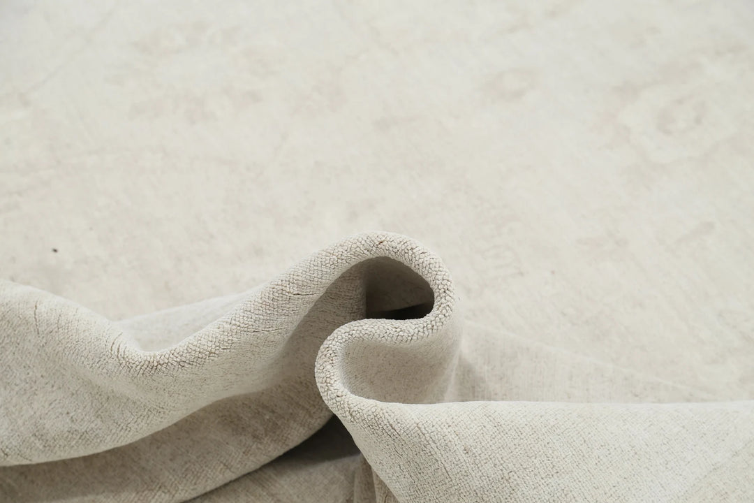 Ivory Afghan Serenity Rug 11' 6" x 17' 10" Hand-Knotted | No. AT65206