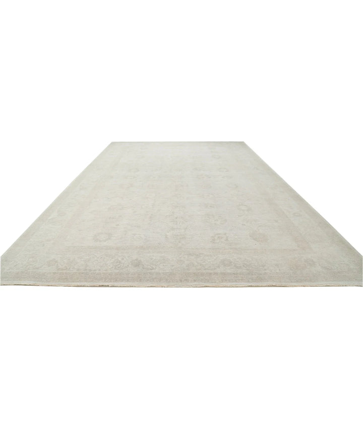 Ivory Afghan Serenity Rug 11' 6" x 17' 10" Hand-Knotted | No. AT65206