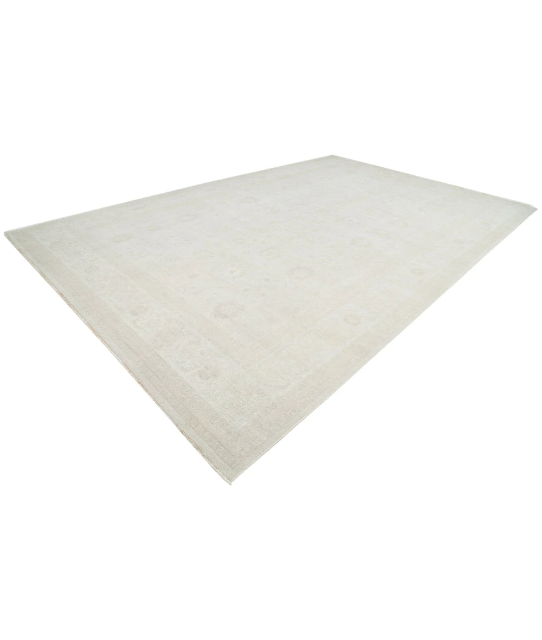 Ivory Afghan Serenity Rug 11' 6" x 17' 10" Hand-Knotted | No. AT65206