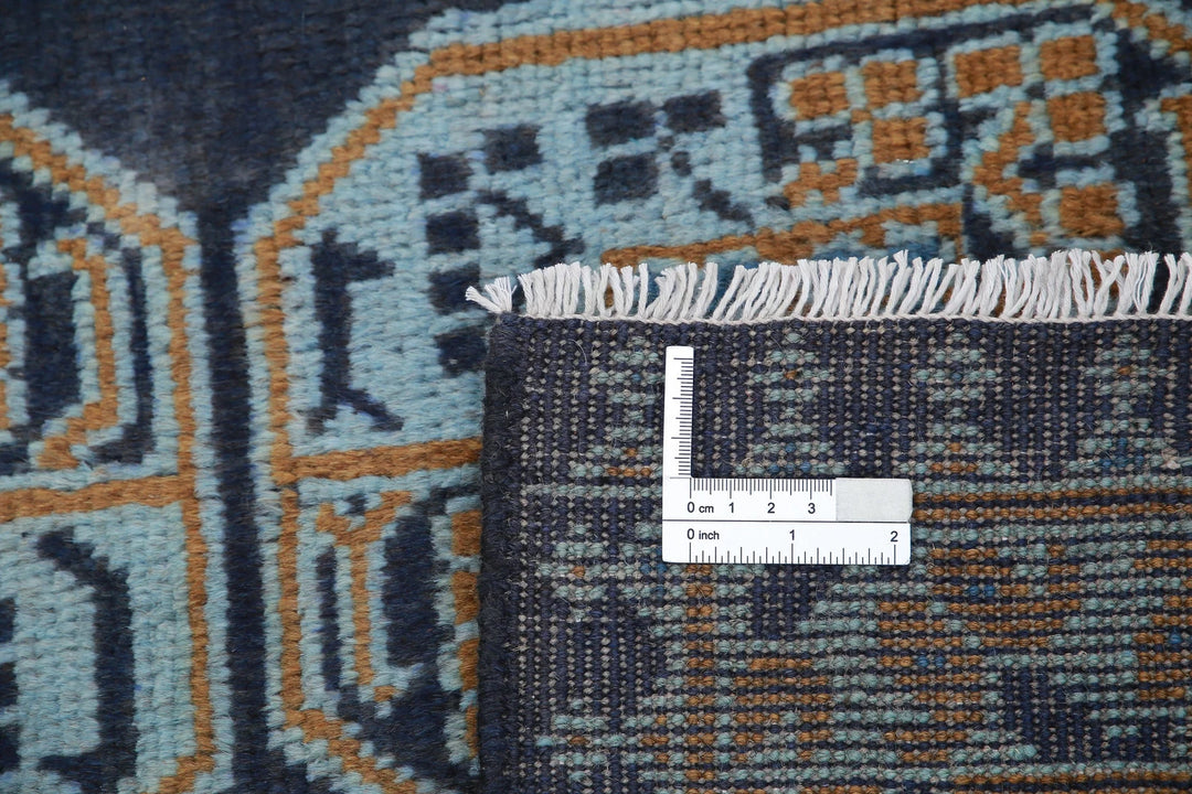 Afghan Revival Rug 3' 4" x 4' 9" Hand-Knotted | No. AT65229