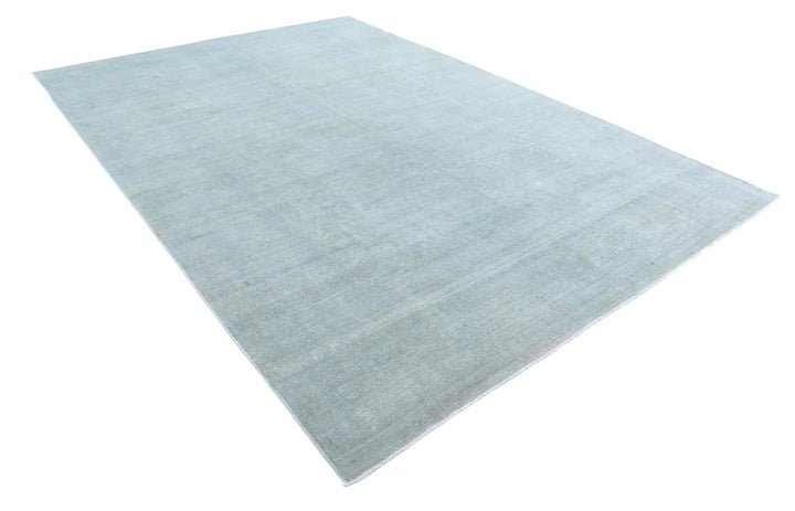 Grey Afghan Overdye Rug 8' 5" x 12' 0" Hand-Knotted | No. AT65282
