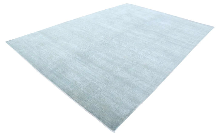 Grey Afghan Overdye Rug 8' 5" x 12' 0" Hand-Knotted | No. AT65282