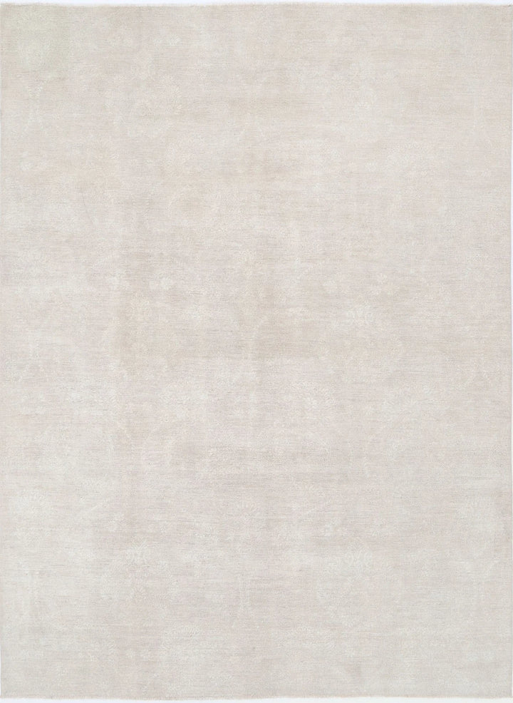 Ivory Afghan Serenity Rug 8' 9" x 11' 7" Hand-Knotted | No. AT65295