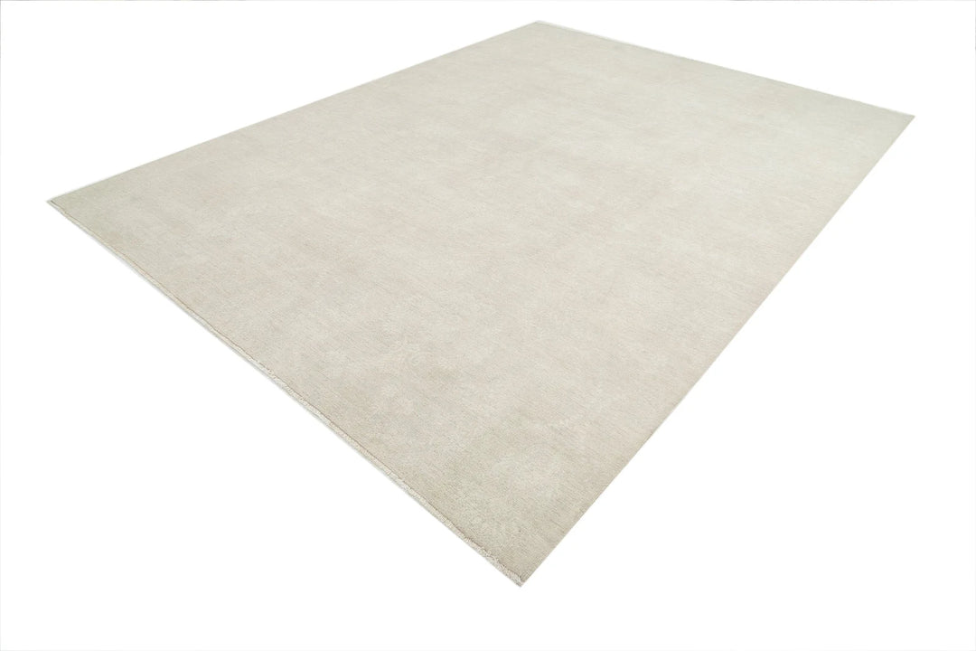 Ivory Afghan Serenity Rug 8' 9" x 11' 7" Hand-Knotted | No. AT65295