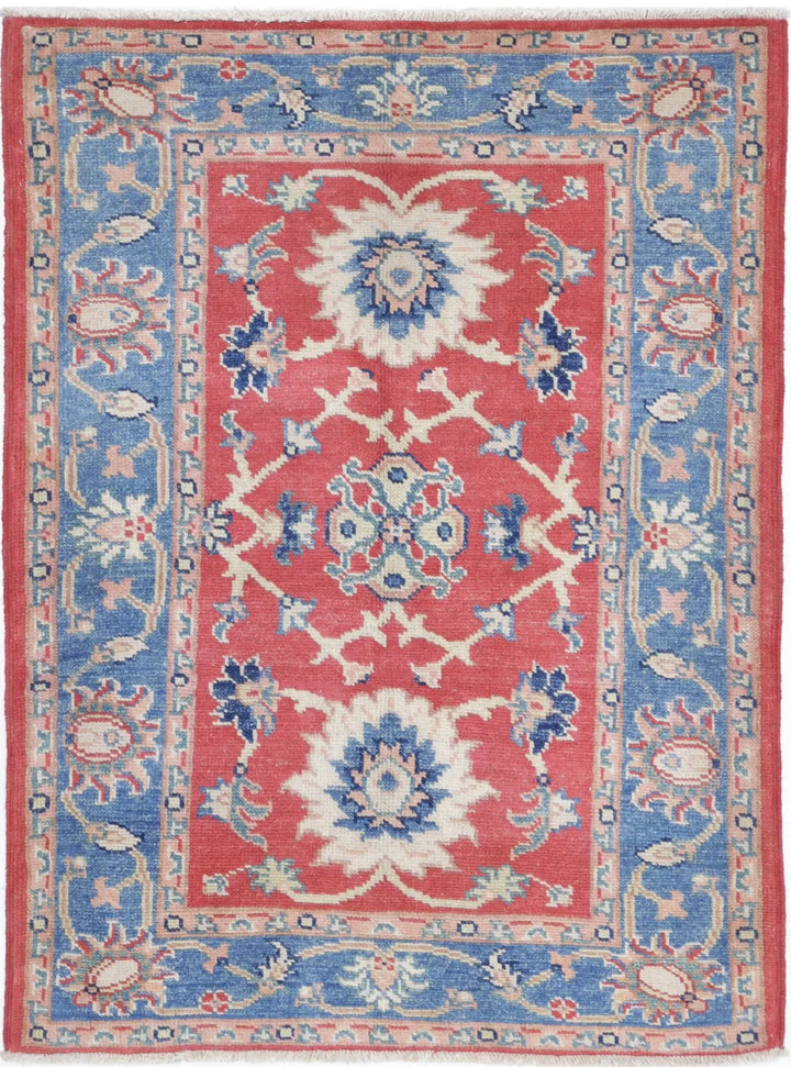 Afghan Ziegler Rug 3' 1" x 4' 2" Hand-Knotted | No. AT65337