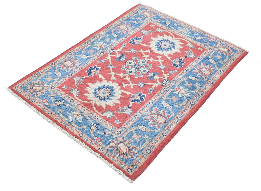 Afghan Ziegler Rug 3' 1" x 4' 2" Hand-Knotted | No. AT65337