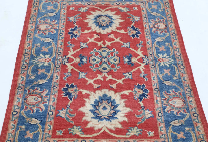 Afghan Ziegler Rug 3' 1" x 4' 2" Hand-Knotted | No. AT65337