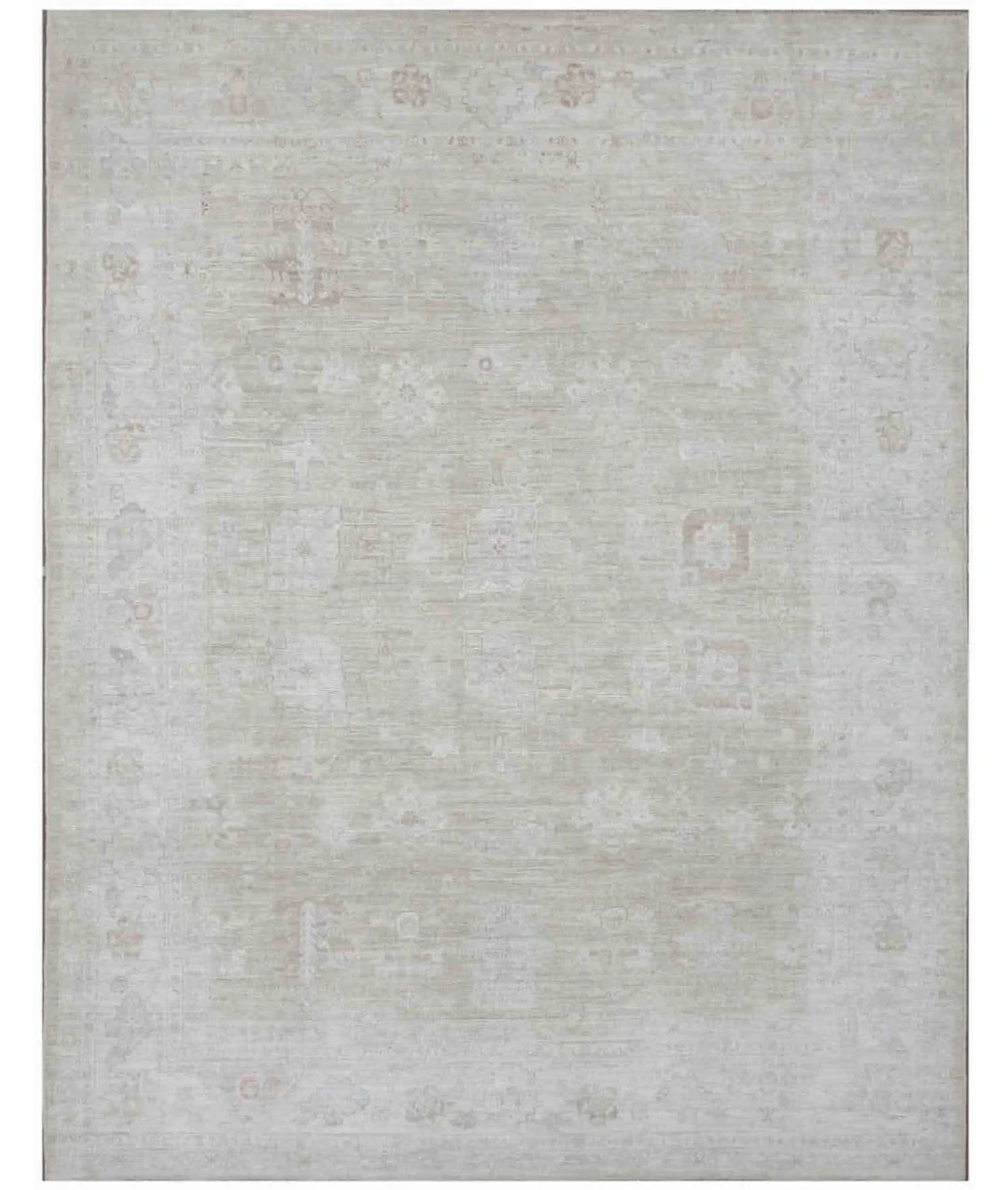 Yellow Afghan Oushak Rug 7' 8" x 9' 10" Hand-Knotted | No. AT65379
