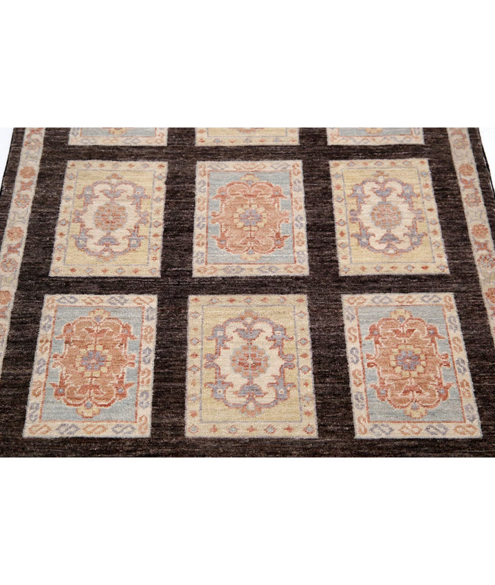 Brown Afghan Bakhtiari Rug 3' 3" x 5' 1" Hand-Knotted | No. AT65408