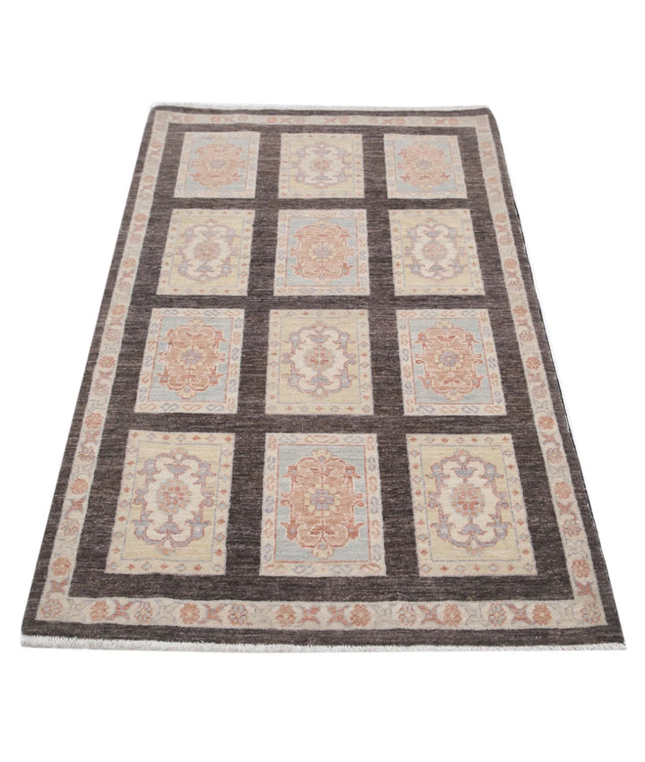 Brown Afghan Bakhtiari Rug 3' 3" x 5' 1" Hand-Knotted | No. AT65408