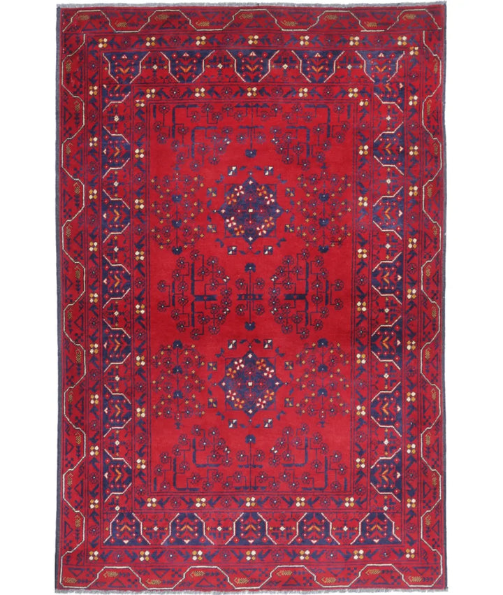 Afghan Khamyab Rug 3' 0" x 4' 7" Hand-Knotted | No. AT65485