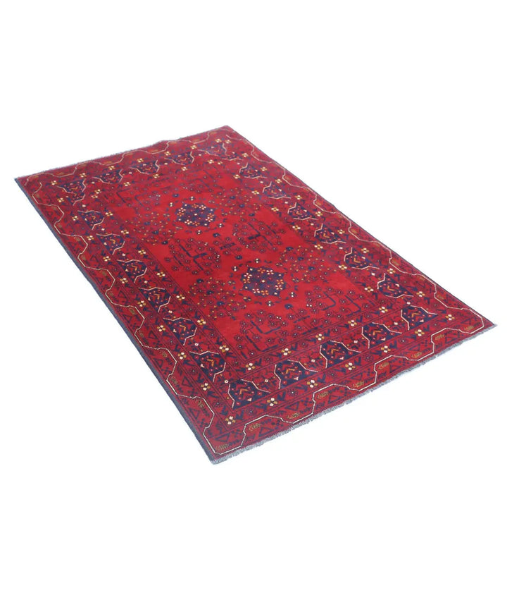 Afghan Khamyab Rug 3' 0" x 4' 7" Hand-Knotted | No. AT65485