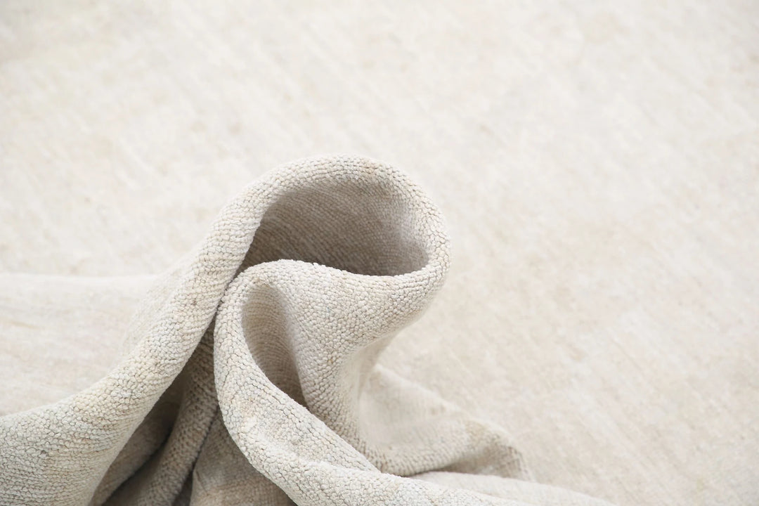 Ivory Afghan Oushak Rug 8' 5" x 11' 11" Hand-Knotted | No. AT65496