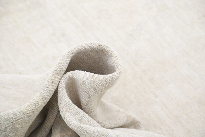 Ivory Afghan Oushak Rug 8' 5" x 11' 11" Hand-Knotted | No. AT65496