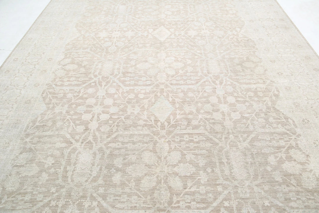 Afghan Tabriz Rug 8' 9" x 15' 7" Hand-Knotted | No. AT65547