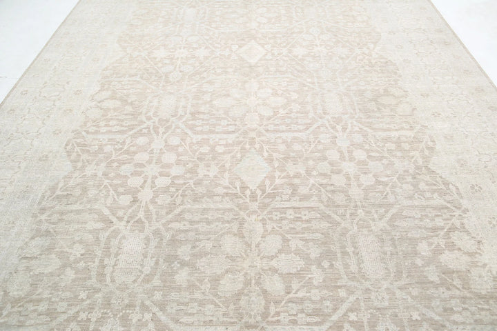 Afghan Tabriz Rug 8' 9" x 15' 7" Hand-Knotted | No. AT65547