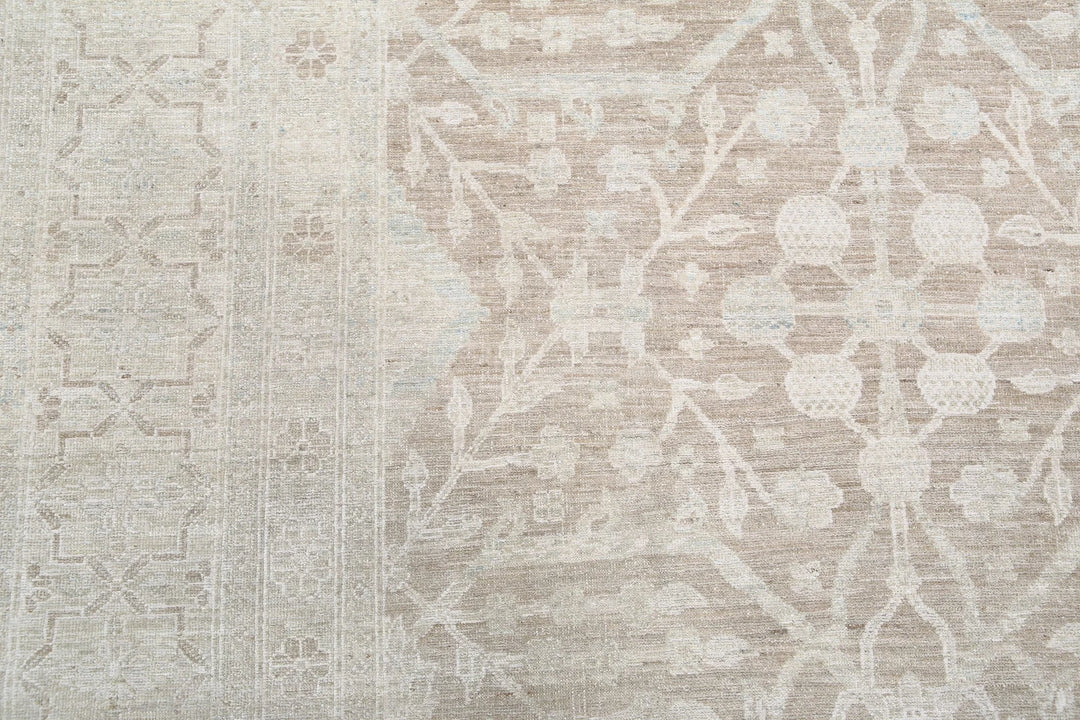 Afghan Tabriz Rug 8' 9" x 15' 7" Hand-Knotted | No. AT65547