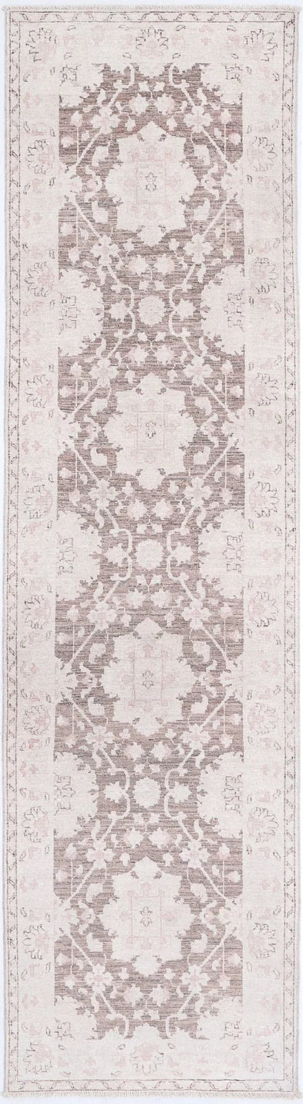 Afghan Serenity Runner Rug 2' 7" x 10' 4" Hand-Knotted | No. AT65577