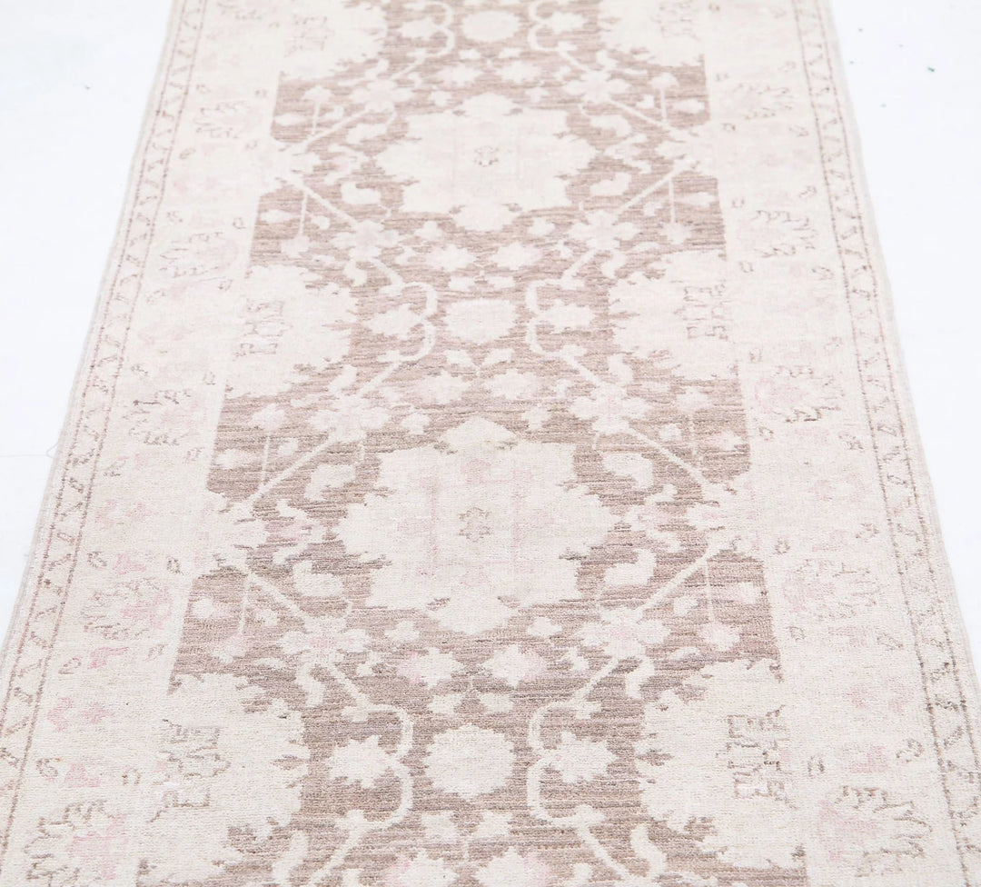Afghan Serenity Runner Rug 2' 7" x 10' 4" Hand-Knotted | No. AT65577