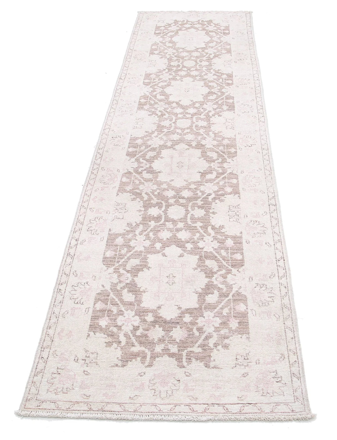 Afghan Serenity Runner Rug 2' 7" x 10' 4" Hand-Knotted | No. AT65577