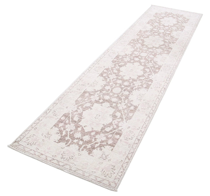 Afghan Serenity Runner Rug 2' 7" x 10' 4" Hand-Knotted | No. AT65577