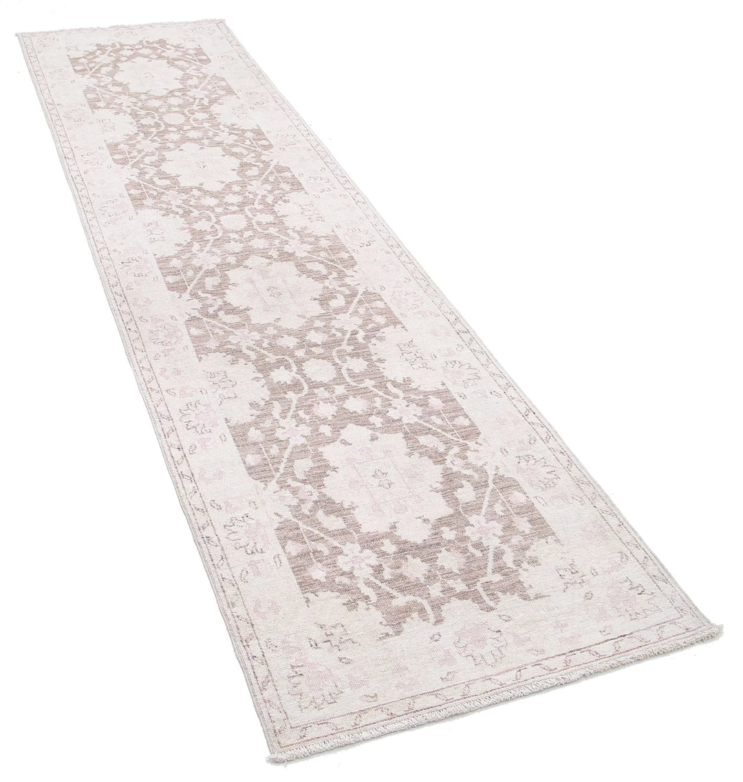 Afghan Serenity Runner Rug 2' 7" x 10' 4" Hand-Knotted | No. AT65577