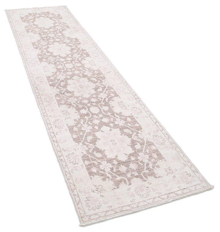 Afghan Serenity Runner Rug 2' 7" x 10' 4" Hand-Knotted | No. AT65577