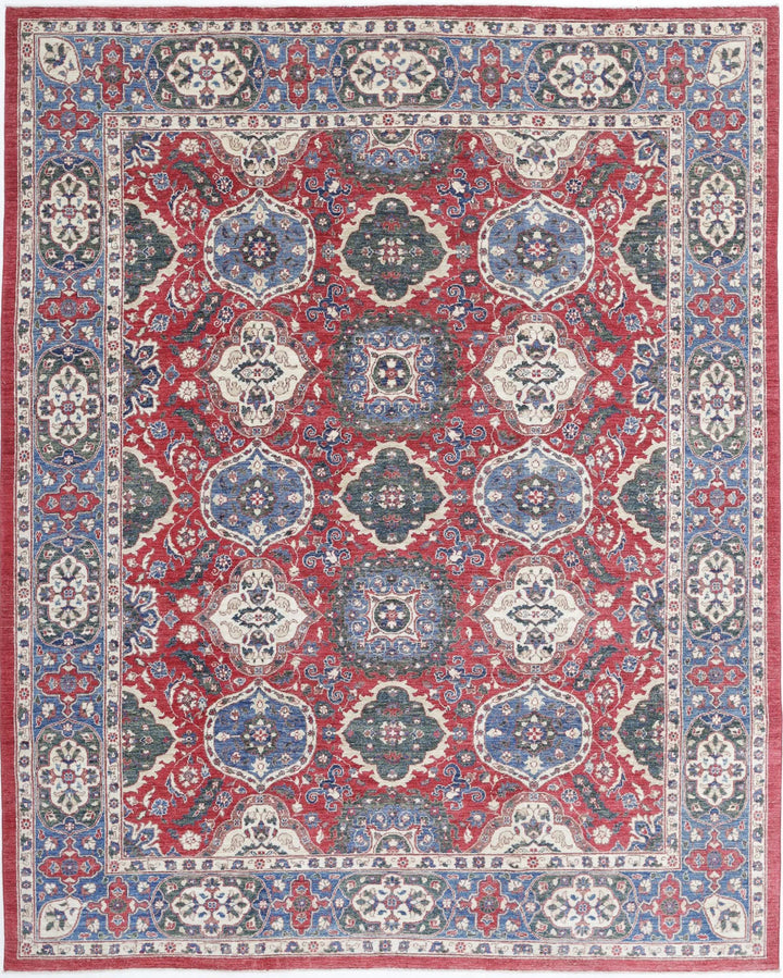 Afghan Ziegler Rug 7' 9" x 9' 11" Hand-Knotted | No. AT65646