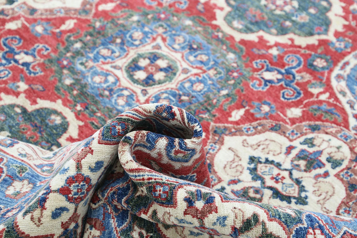 Afghan Ziegler Rug 7' 9" x 9' 11" Hand-Knotted | No. AT65646