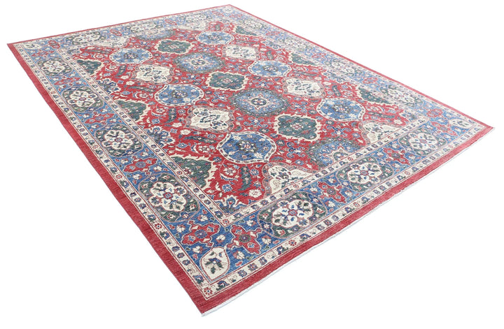 Afghan Ziegler Rug 7' 9" x 9' 11" Hand-Knotted | No. AT65646