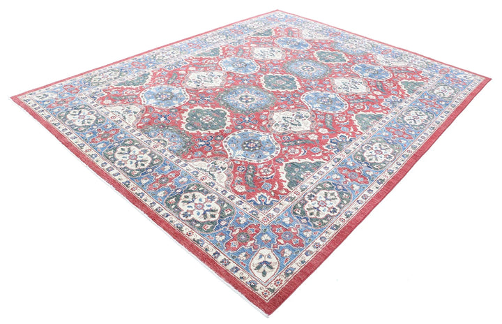 Afghan Ziegler Rug 7' 9" x 9' 11" Hand-Knotted | No. AT65646