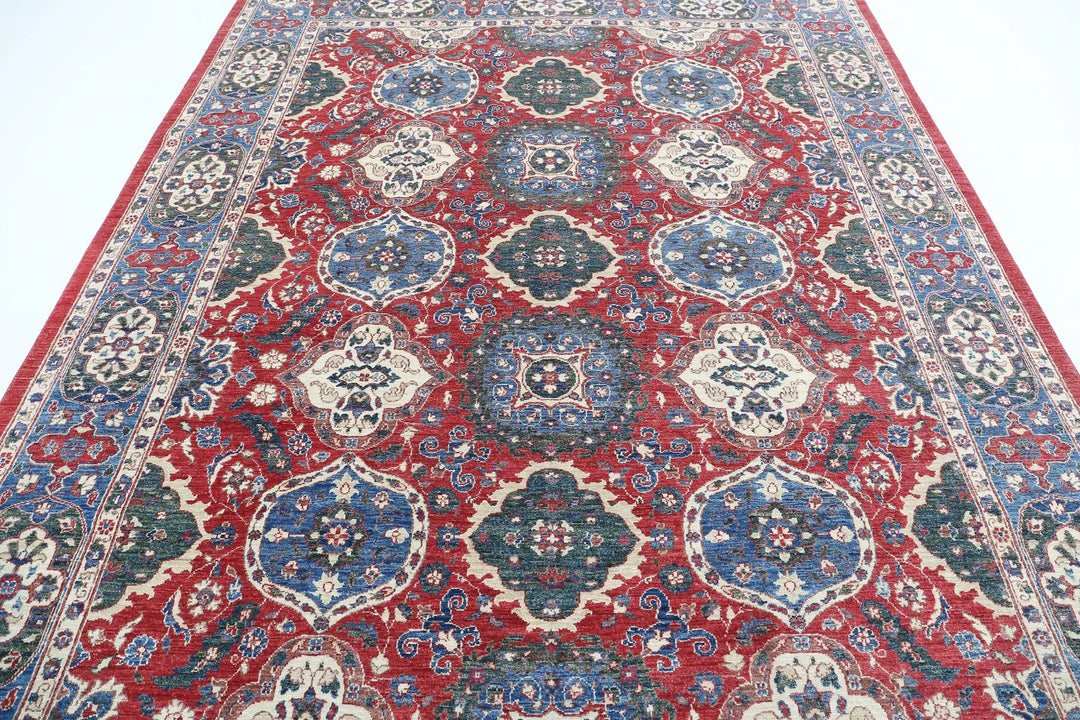 Afghan Ziegler Rug 7' 9" x 9' 11" Hand-Knotted | No. AT65646