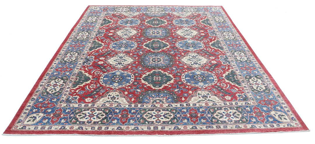 Afghan Ziegler Rug 7' 9" x 9' 11" Hand-Knotted | No. AT65646