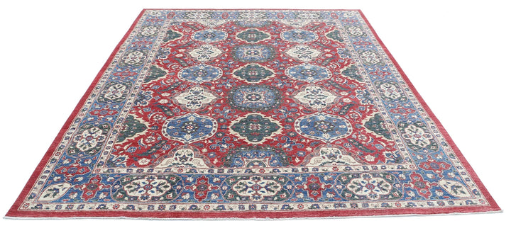 Afghan Ziegler Rug 7' 9" x 9' 11" Hand-Knotted | No. AT65646