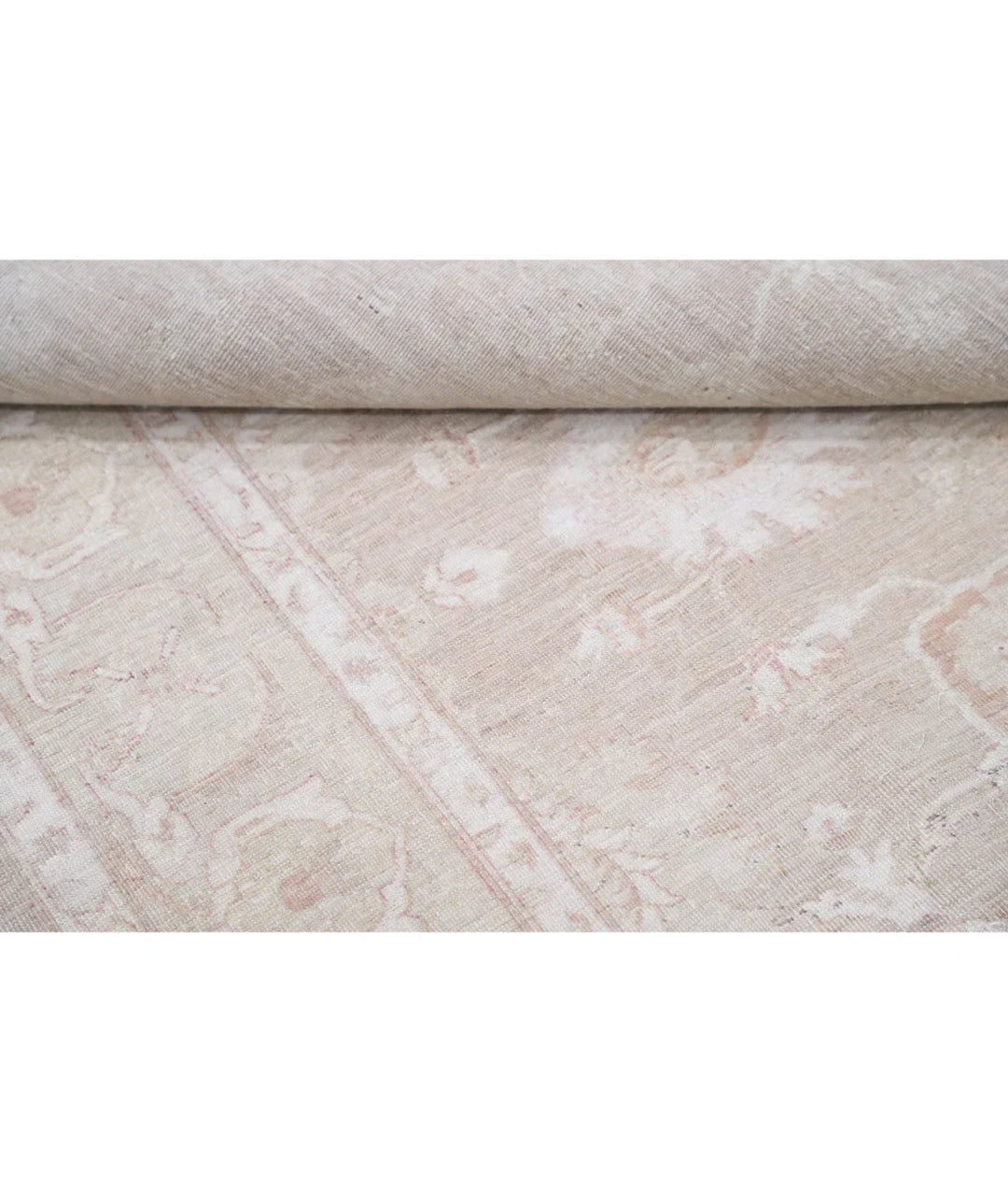 Ivory Afghan Tabriz Rug 6' 0" x 8' 4" Hand-Knotted | No. AT65657