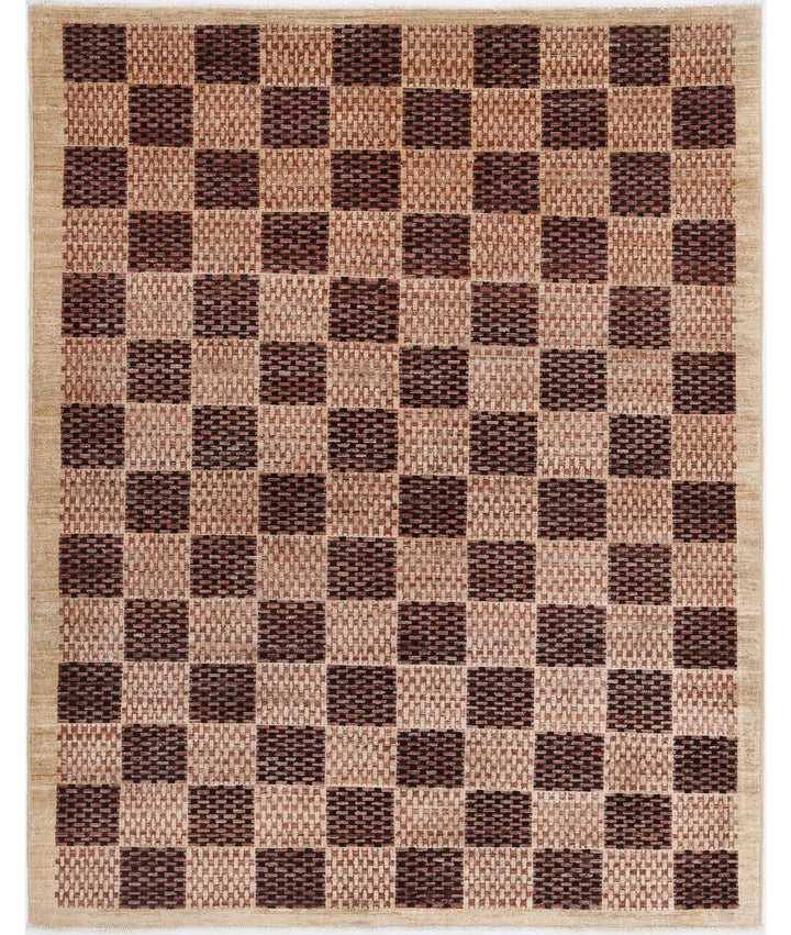 Afghan Modcar Rug 5' 1" x 6' 6" Hand-Knotted | No. AT65788