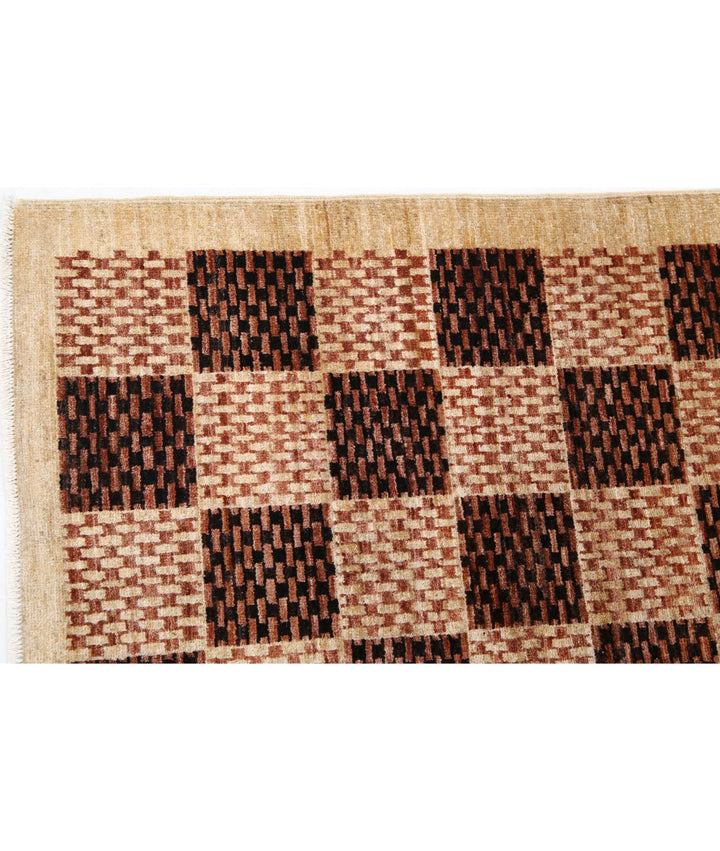 Afghan Modcar Rug 5' 1" x 6' 6" Hand-Knotted | No. AT65788