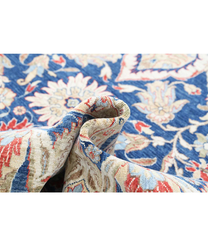 Afghan Heriz Rug 9' 11" x 13' 11" Hand-Knotted | No. AT65798