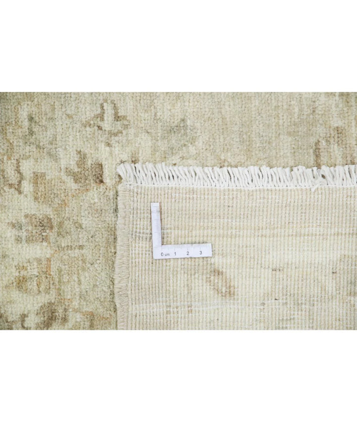 Ivory Afghan Serenity Rug 5' 4" x 8' 5" Hand-Knotted | No. AT65834