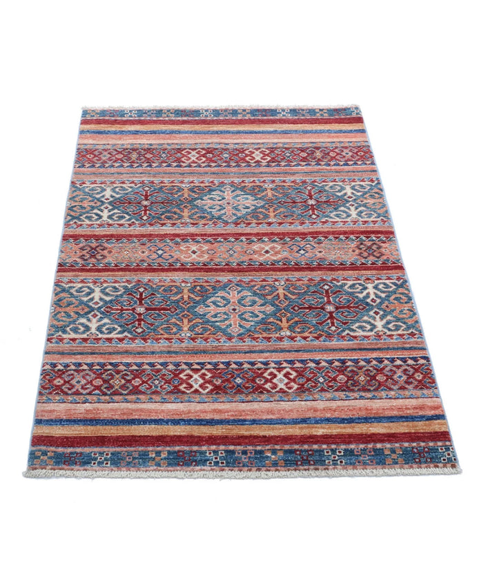 Afghan Khurjeen Rug 2' 8" x 3' 10" Hand-Knotted | No. AT659087