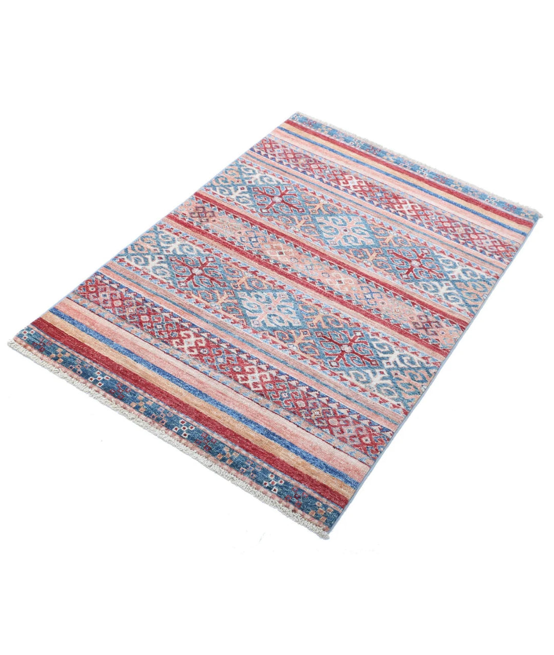 Afghan Khurjeen Rug 2' 8" x 3' 10" Hand-Knotted | No. AT659087
