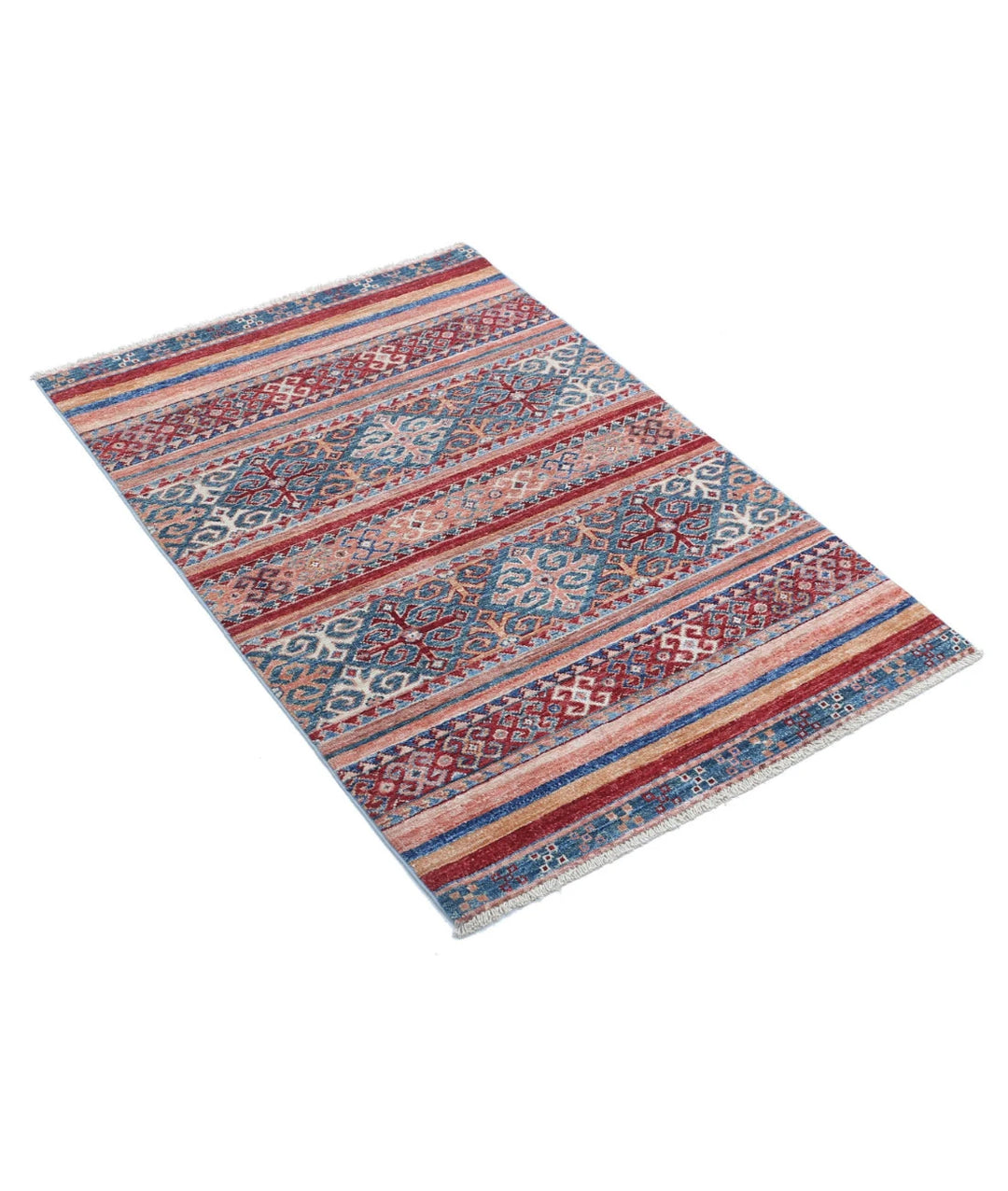 Afghan Khurjeen Rug 2' 8" x 3' 10" Hand-Knotted | No. AT659087
