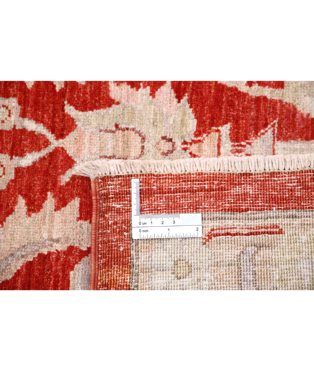 Red Afghan Ziegler Rug 9' 11" x 13' 7" Hand-Knotted | No. AT65920