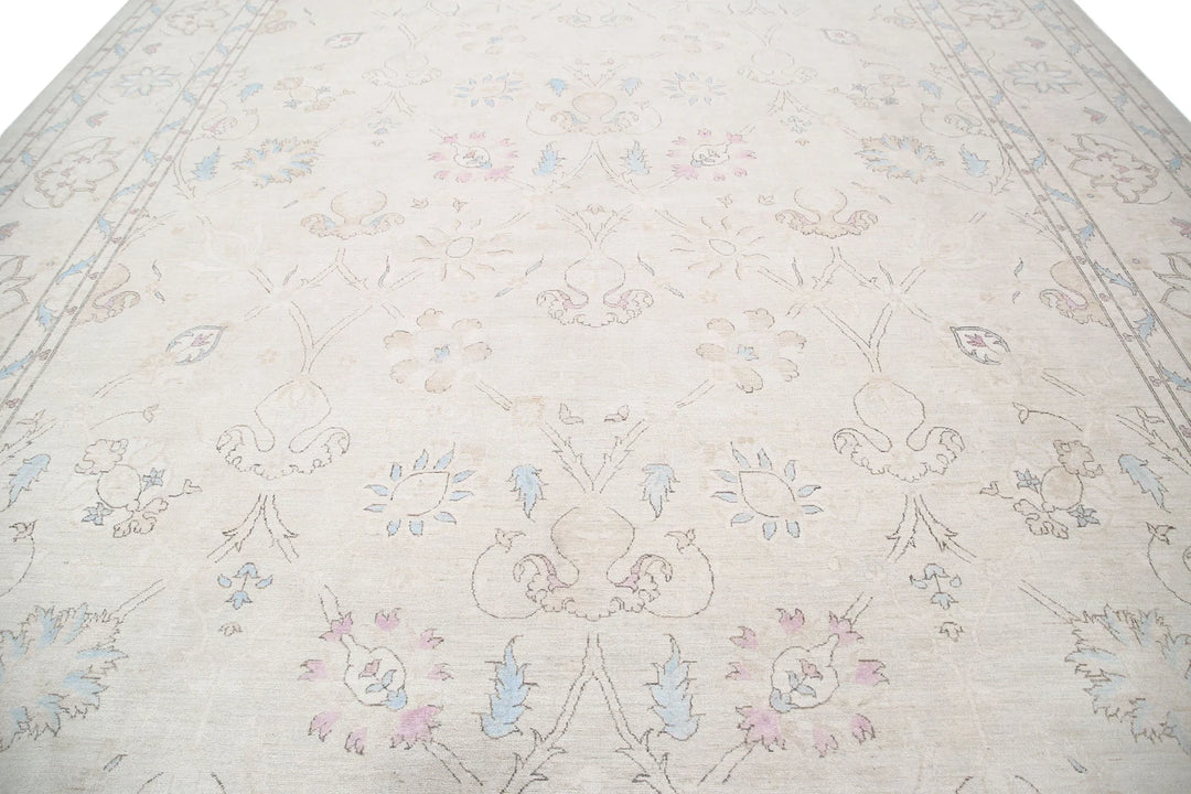 Afghan Serenity Rug 12' 8" x 18' 5" Hand-Knotted | No. AT66066