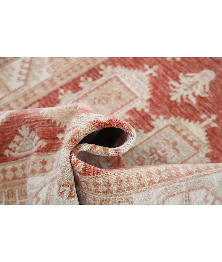 Rust Afghan Ziegler Rug 4' 2" x 6' 0" Hand-Knotted | No. AT66076