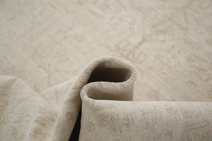 Ivory Afghan Serenity Rug 6' 0" x 8' 2" Hand-Knotted | No. AT66169