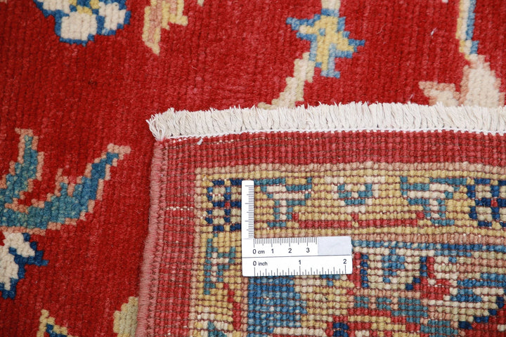 Red Afghan Ziegler Rug 5' 1" x 6' 1" Hand-Knotted | No. AT66180