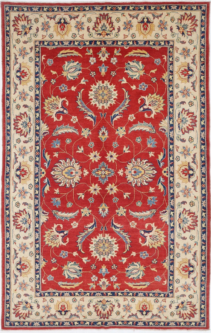 Afghan Ziegler Rug 6' 6" x 10' 6" Hand-Knotted | No. AT66289