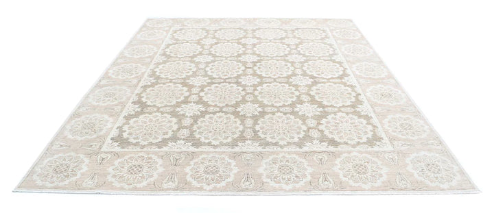Brown Afghan Serenity Rug 8' 11" x 10' 6" Hand-Knotted | No. AT66304