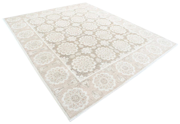 Brown Afghan Serenity Rug 8' 11" x 10' 6" Hand-Knotted | No. AT66304